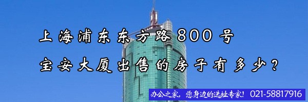 22"上海浦東東方路800號寶安大廈出售的房子有多少？"